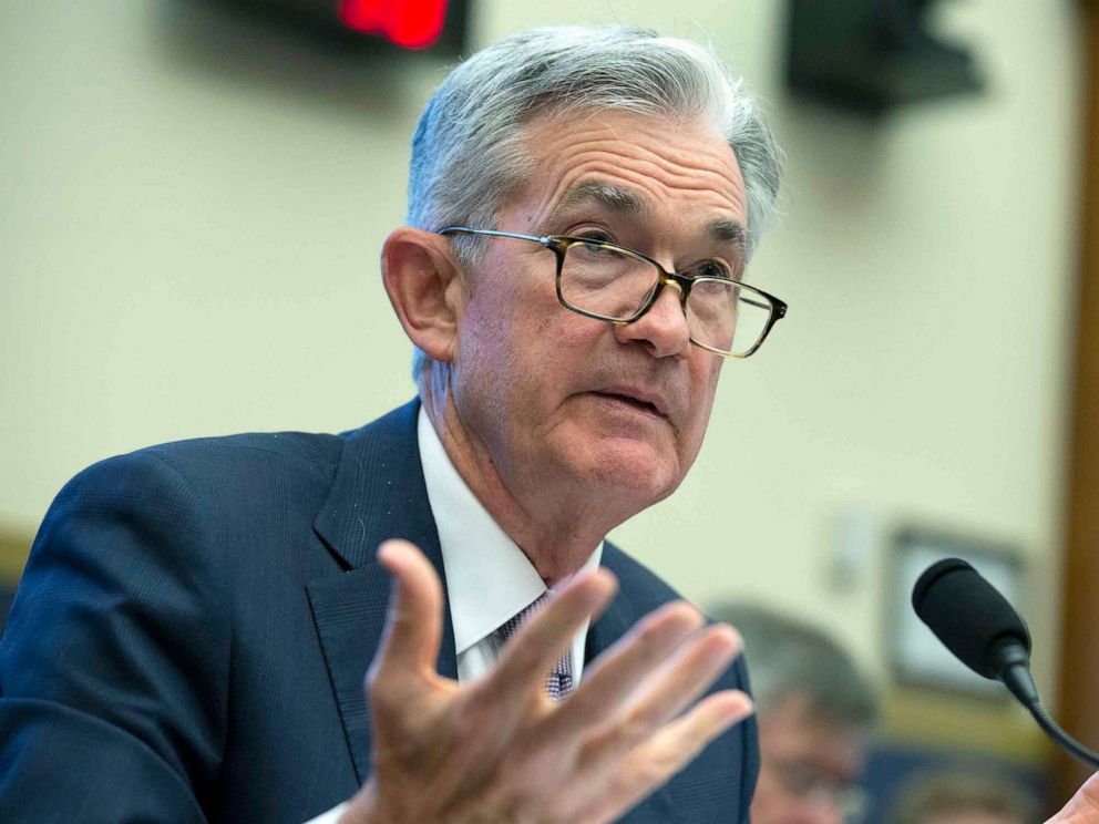 PHOTO: Chair of the Federal Reserve Jerome Powell testifies before the House Financial Services Committee on Capitol Hill, July 10, 2019.