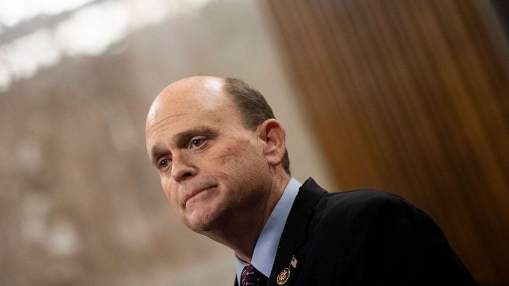 PHOTO: Rep. Tom Reed attends a news conference with a group of bipartisan lawmakers to unveil a proposal for a COVID-19 relief bill in Washington, Dec. 14, 2020. 