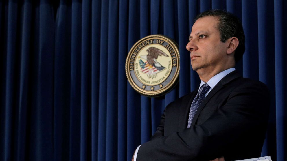 Preet Bharara attends a news conference in New York City in this May 19, 2016 file photo.