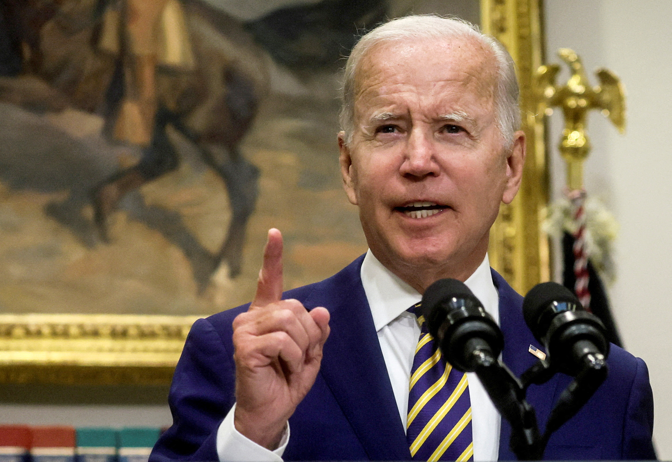 PHOTO: President Joe Biden speaks about administration plans to forgive federal student loan debt during remarks in the Roosevelt Room at the White House, Aug. 24, 2022.