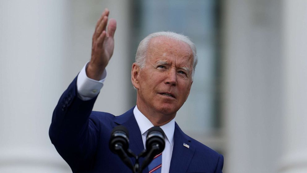PHOTO: President Joe Biden delivers remarks at the White House in Washington, July 4, 2021.