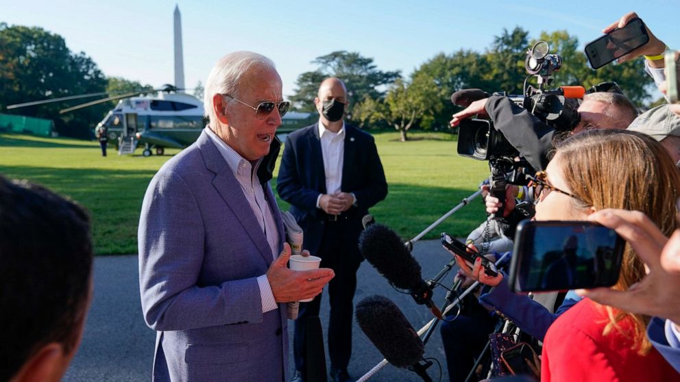 Before leaving the White House, President Joe Biden told reporters he will "Work like hell" to get both the bipartisan and reconciliation infrastructure bills passed into law.