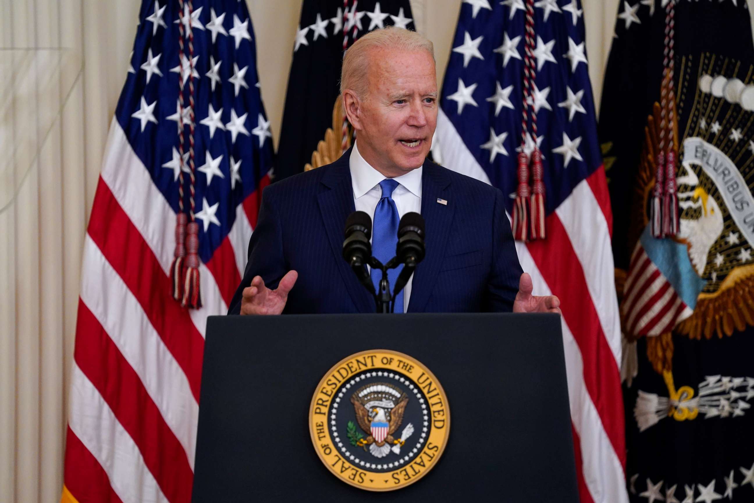 PHOTO: FILE - In this June 25, 2021 file photo, President Joe Biden speaks during an event to commemorate Pride Month, in the East Room of the White House in Washington.  