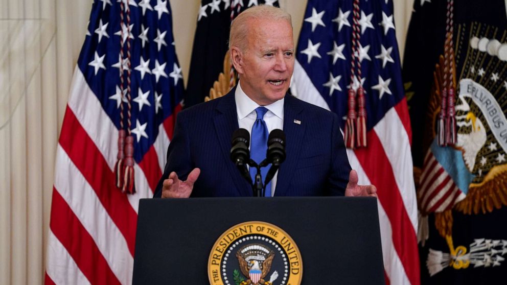 PHOTO: FILE - In this June 25, 2021 file photo, President Joe Biden speaks during an event to commemorate Pride Month, in the East Room of the White House in Washington.  