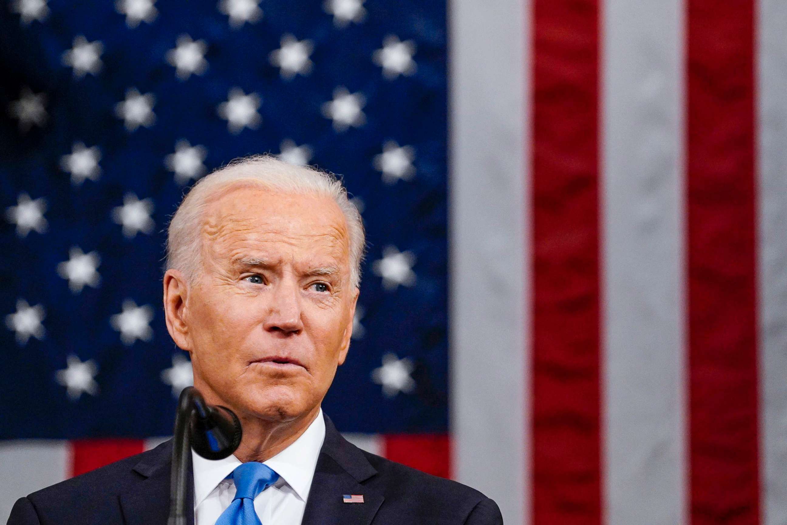 PHOTO: President Joe Biden addresses a joint session of Congress, Wednesday, April 28, 2021, in the House Chamber at the Capitol, April 28., 2021.