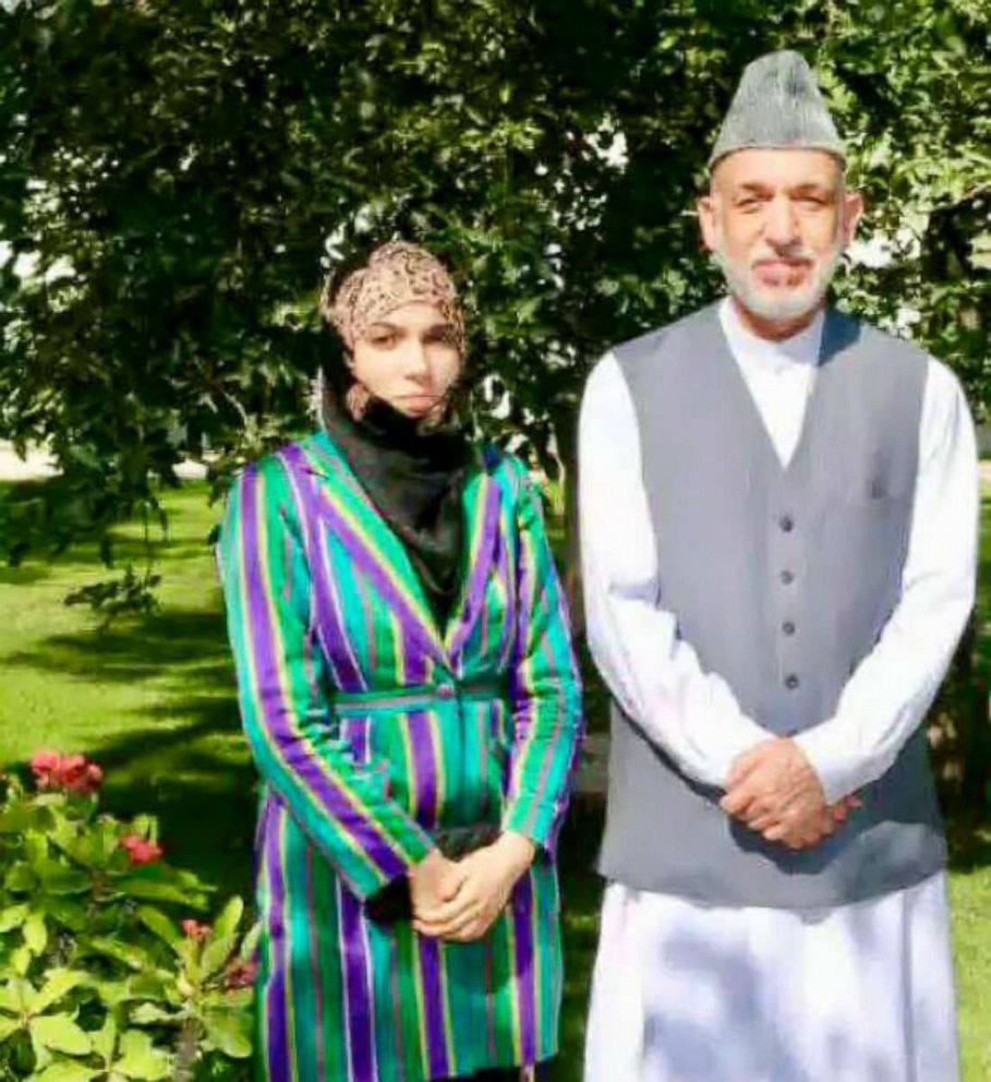 PHOTO: Sarina Faizy is pictured with former Afghanistan President Karzai in an undated photo.