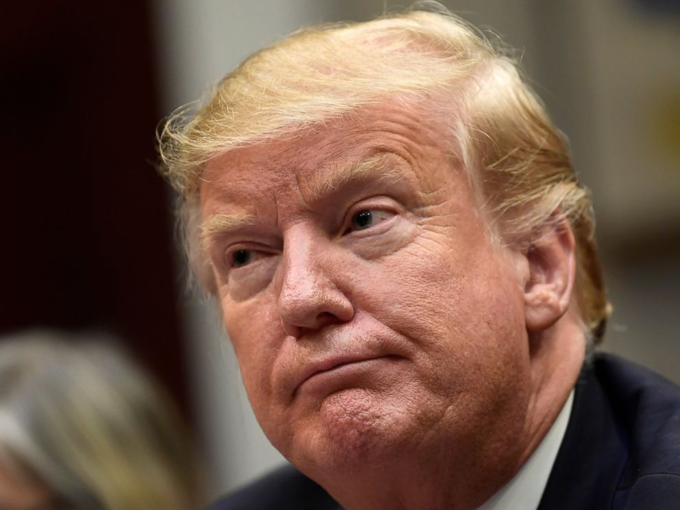PHOTO: President Donald Trump listens during a meeting with Hispanic pastors in the Roosevelt Room of the White House in Washington, Friday, Jan. 25, 2019.