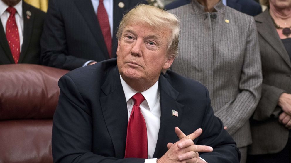 President Donald Trump makes remarks in the Oval Office prior to signing the bipartisan Interdict Act, a bill to stop the flow of opioids into the United States, Jan. 10, 2018, in Washington.