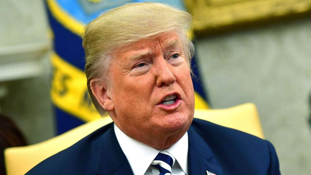 President Donald Trump delivers remarks during a meeting with Crown Prince Mohammed bin Salman of Saudi Arabia in the Oval Office at the White House, March 20, 2018.