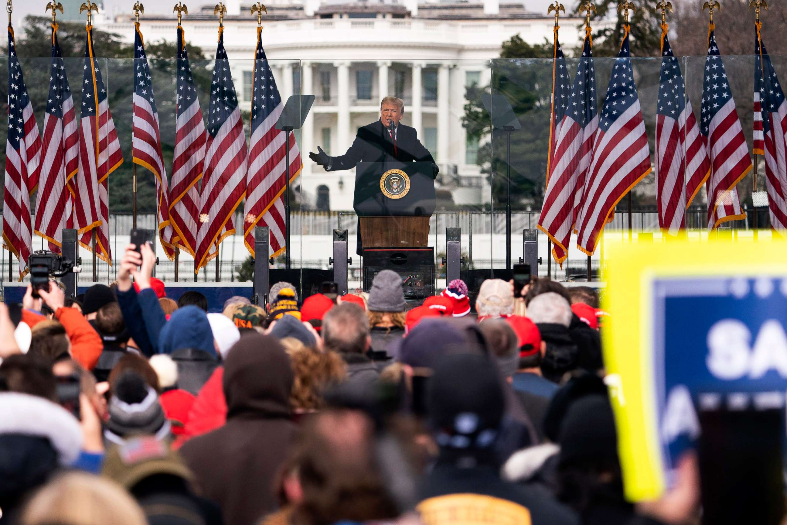 PHOTO: President Donald Trump speaks during a rally, Jan. 6, 2021, in Washington.