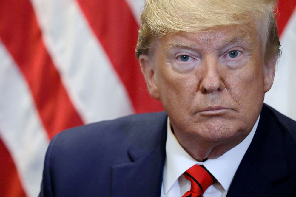 PHOTO: President Donald Trump attends a bilateral meeting with Iraq's President Barham Salih on the sidelines of the annual United Nations General Assembly in New York City, Sept. 24, 2019.