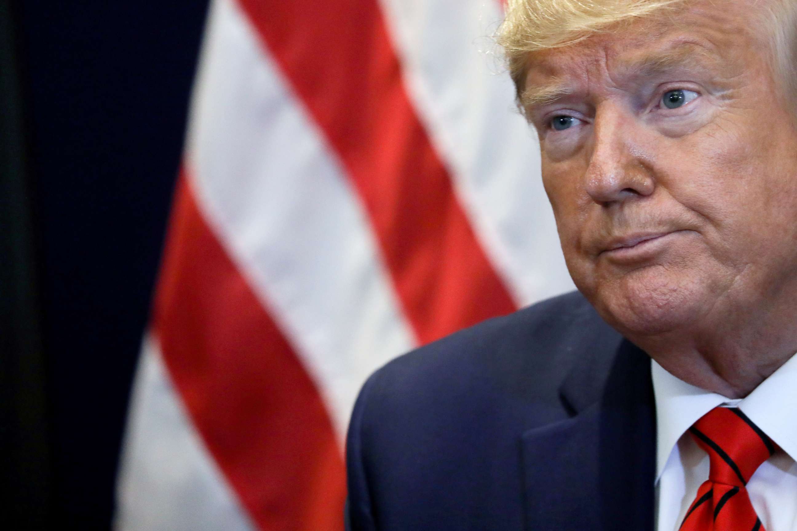 PHOTO: President Donald Trump speaks during a bilateral meeting with Iraq's President Barham Salih on the sidelines of the annual United Nations General Assembly in New York City, Sept. 24, 2019.