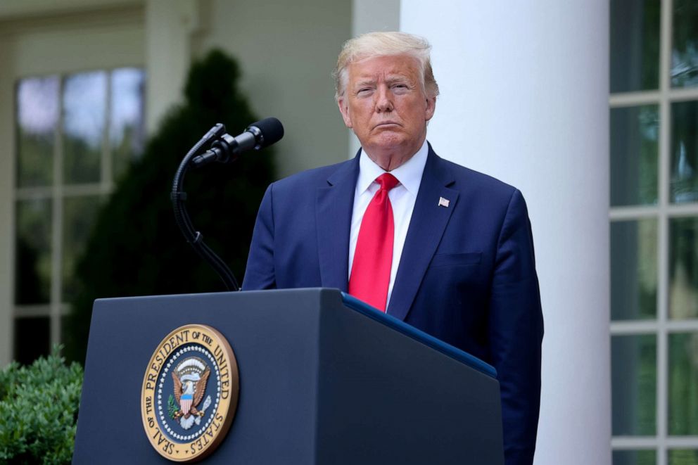 PHOTO: President Donald Trump speaks about negotiations with pharmaceutical companies over the cost of insulin for U.S. seniors on Medicare in Washington, May 26, 2020.