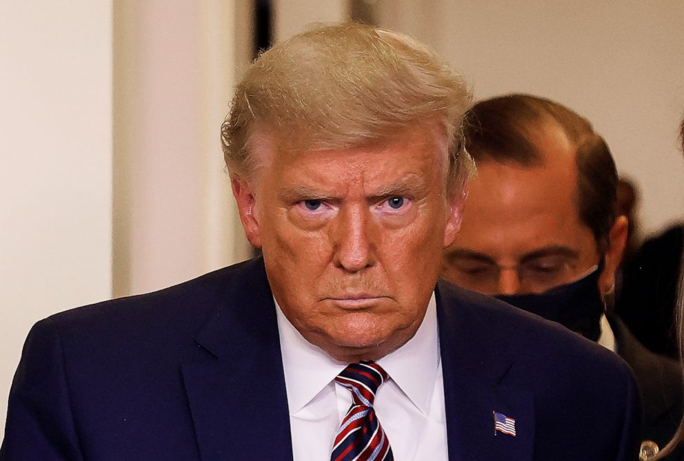 PHOTO: President Donald Trump arrives to speak about prescription drug prices during an appearance in the Brady Press Briefing Room at the White House in Washington, D.C., Nov. 20, 2020.