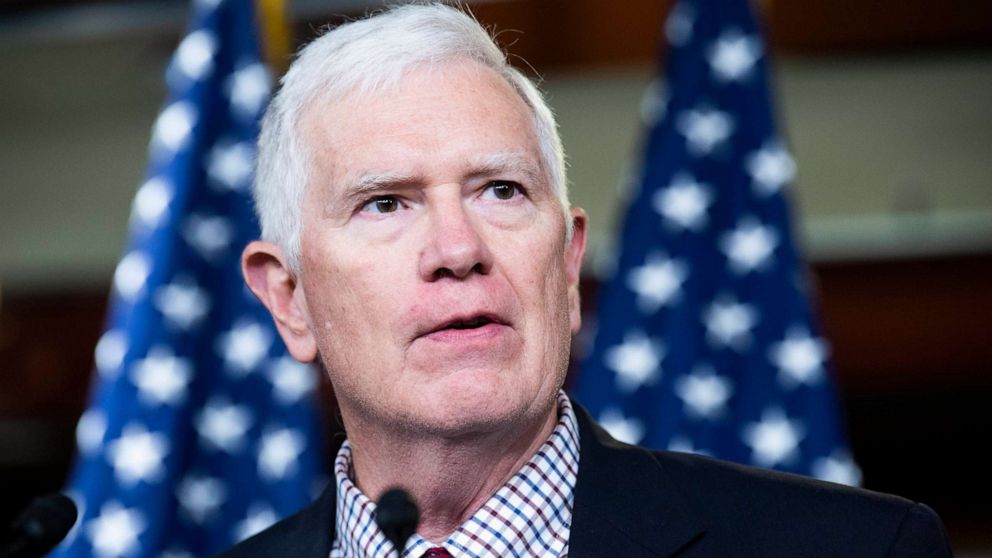 PHOTO: Rep. Mo Brooks conducts a news conference in the Capitol Visitor Center in Washington, June 15, 2021.