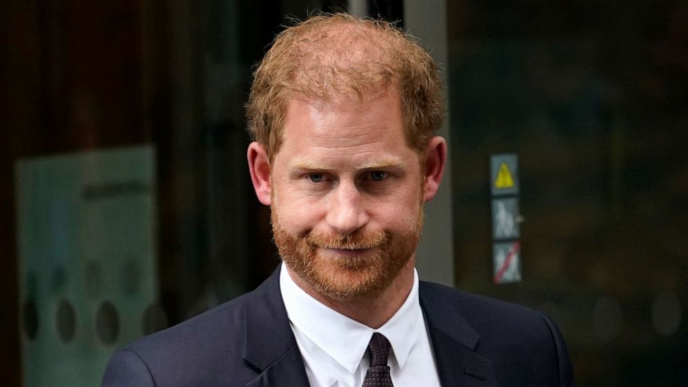 PHOTO: Prince Harry leaves the High Court after giving evidence in London, June 6, 2023.