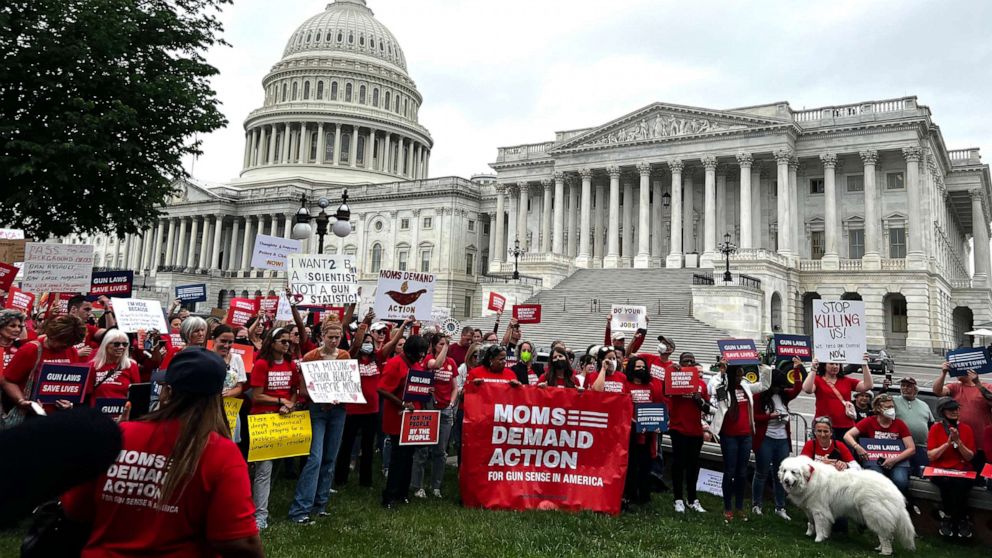 Gun control advocacy groups rally at Capitol, urge senators to pass ...