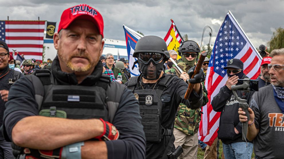 PHOTO: On September 26, 2020, a state of emergency was declared in Portland, Oregon as The Proud Boys and other far-right extremist groups rallied in defiance of being denied a permit.