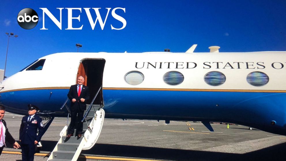 A photo obtained by ABC News shows EPA Administrator Scott Pruitt deplaning a military-owned plane in June 2017 at New York's John F. Kennedy International Airport.