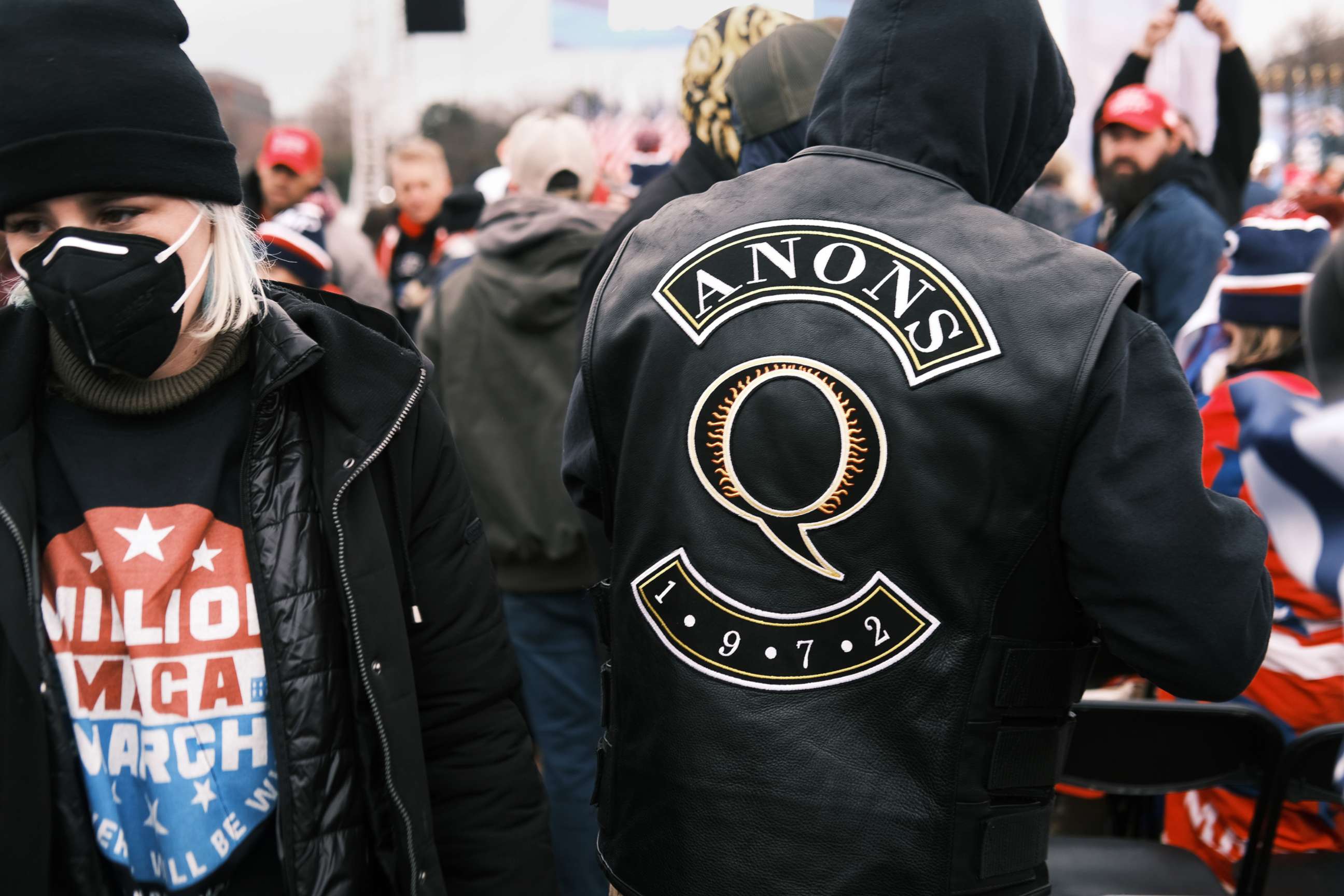 PHOTO: Crowds arrive for the "Stop the Steal" rally on Jan. 6, 2021 in Washington, D.C. 