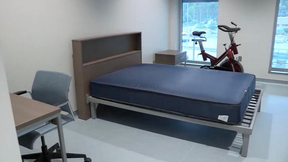 PHOTO: In this screen grab from a video, a room at the National Quarantine Unit is shown at the University of Nebraska Medical Center in Omaha, Nebraska.