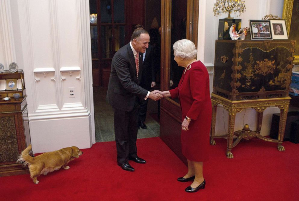 PHOTO: Queen Elizabeth II greets Prime Minister of New Zealand John Key at Windsor Castle, Oct. 29, 2015, in Windsor, England.