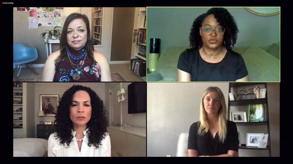PHOTO: Four moms from across the country come together for virtual roundtable hosted by ABC News Correspondent Deborah Roberts.
