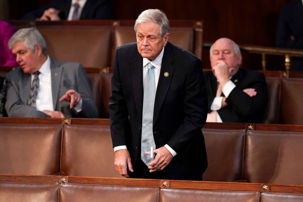 PHOTO: Rep. Ralph Norman casts his vote for Rep. Byron Donalds during the seventh round of voting on the third day to elect a speaker and convene the 118th Congress in Washington, Jan. 5, 2023.
