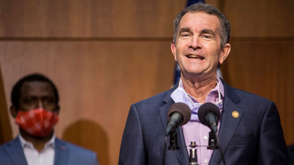 PHOTO: Virginia Gov. Ralph Northam speaks during a news conference, June 4, 2020, in Richmond, Virginia.
