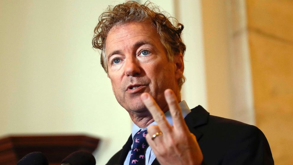 Sen. Rand Paul speaks during a news conference on Capitol Hill in Washington, D.C., Sept. 25, 2017. 