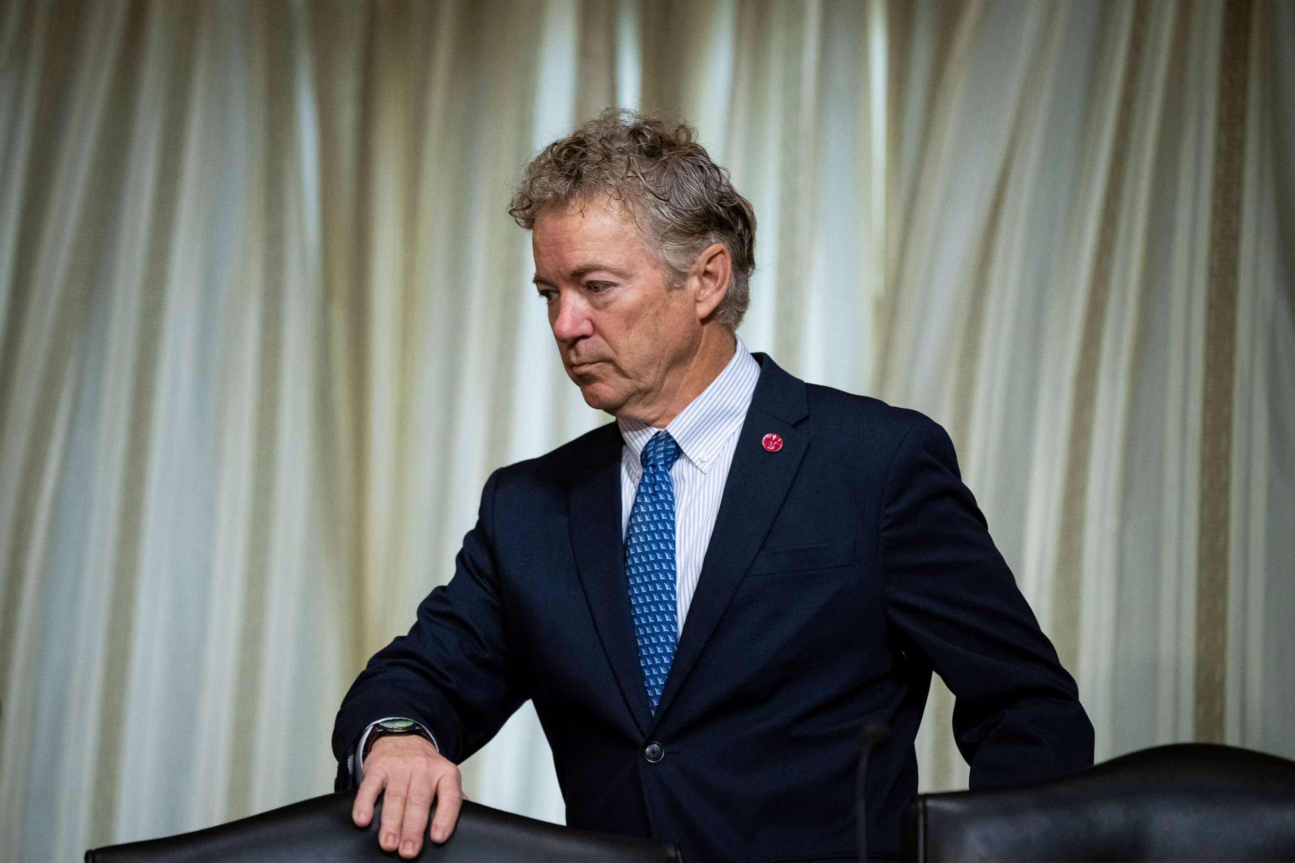PHOTO: Senator Rand Paul (R-KY) arrives during a Senate Foreign Relations Committee hearing on evaluating U.S.-China policy, at the Capitol, in Washington, D.C., on Feb. 9, 2023.