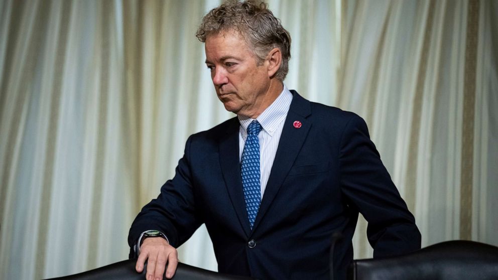 PHOTO: Senator Rand Paul (R-KY) arrives during a Senate Foreign Relations Committee hearing on evaluating U.S.-China policy, at the Capitol, in Washington, D.C., on Feb. 9, 2023.