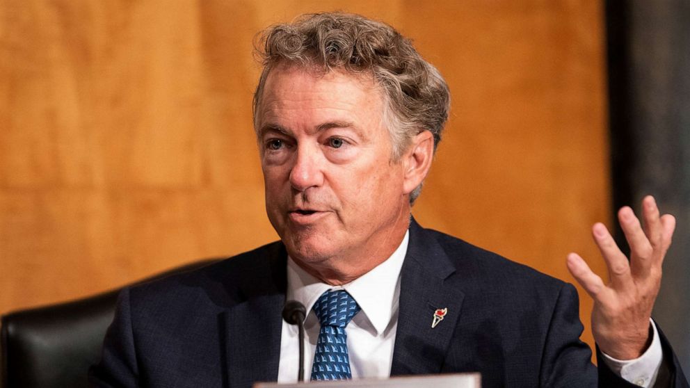 PHOTO: Senator Rand Paul during a hearing to discuss security threats 20 years after the 9/11 terrorist attacks, on Sept. 21, 2021, at the Capitol in Washington, D.C.