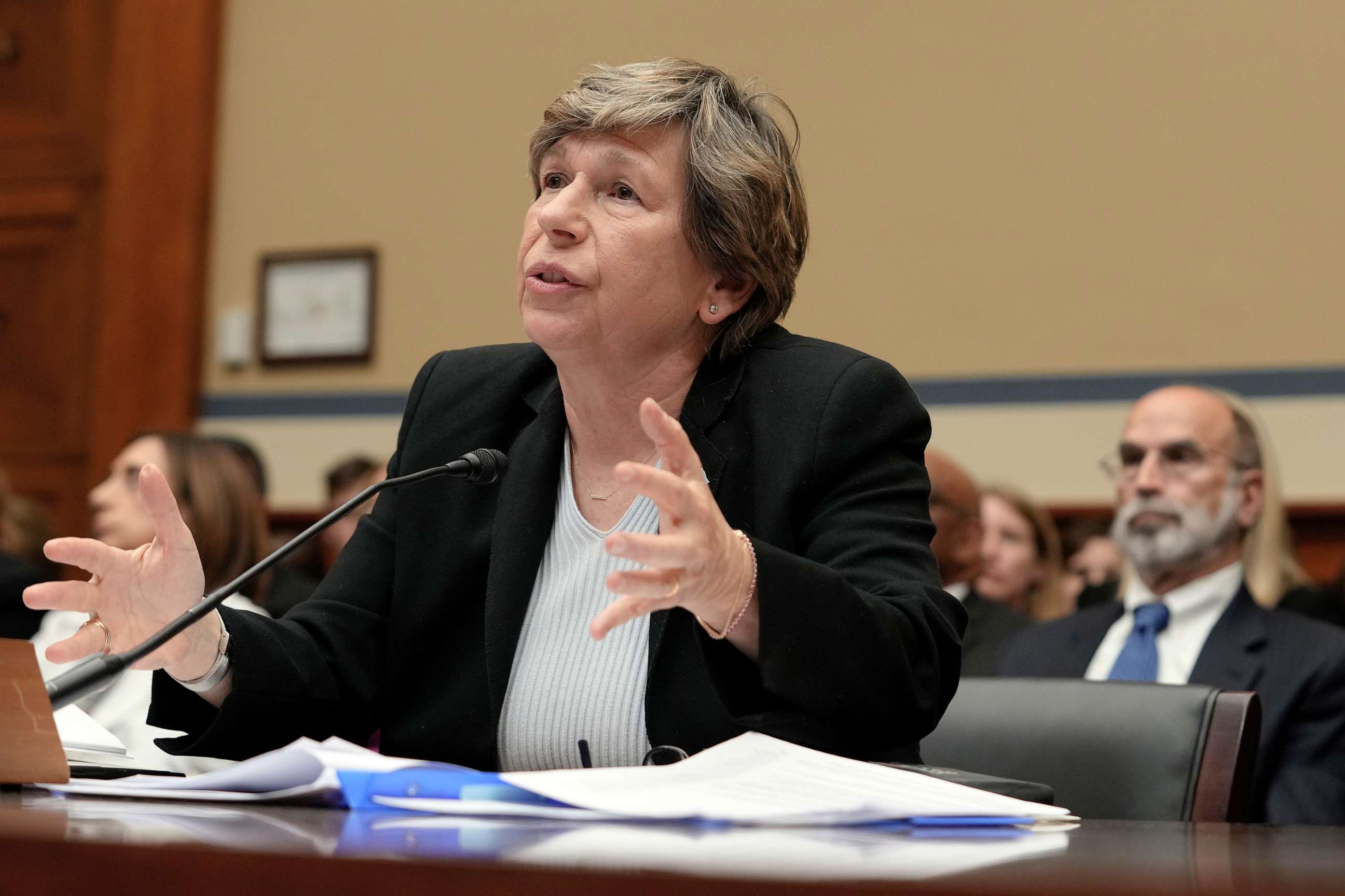 PHOTO: Randi Weingarten, president of the American Federation of Teachers, testifies during a House Oversight and Accountability subcommittee hearing on COVID-19 school closures, on April 26, 2023, on Capitol Hill in Washington, D.C.