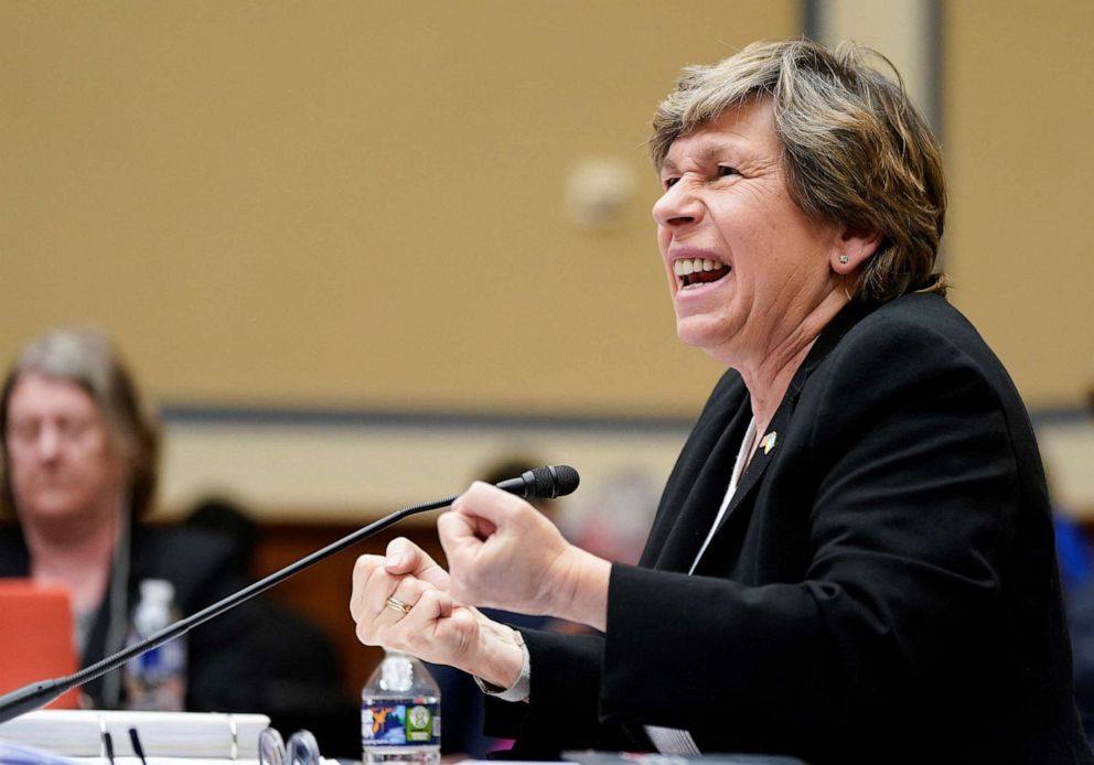 PHOTO: Randi Weingarten, President of the American Federation of Teachers, speaks in front of the House Select Subcommittee on the Coronavirus Pandemic on Capitol Hill in Washington, D.C., on April 26, 2023.