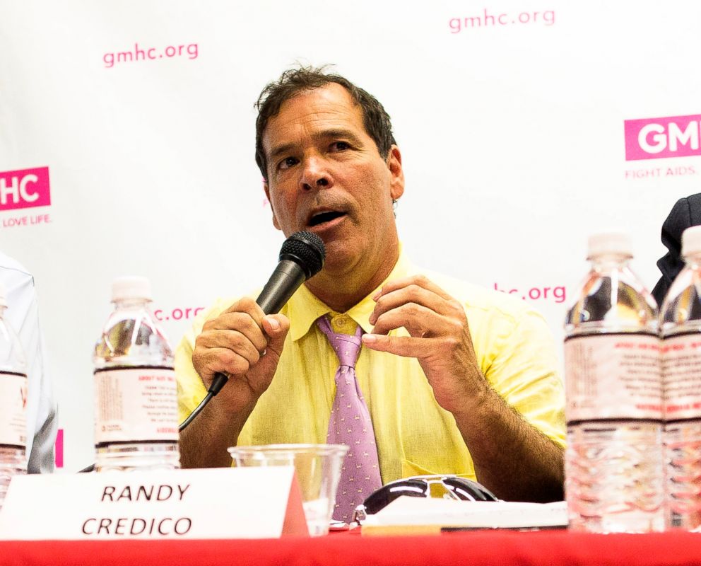 PHOTO: Randy Credico, who was a candidate in the New York mayoral race, speaks during a  forum on HIV/AIDS at the GMHC headquarters in New York, July 23, 2013.