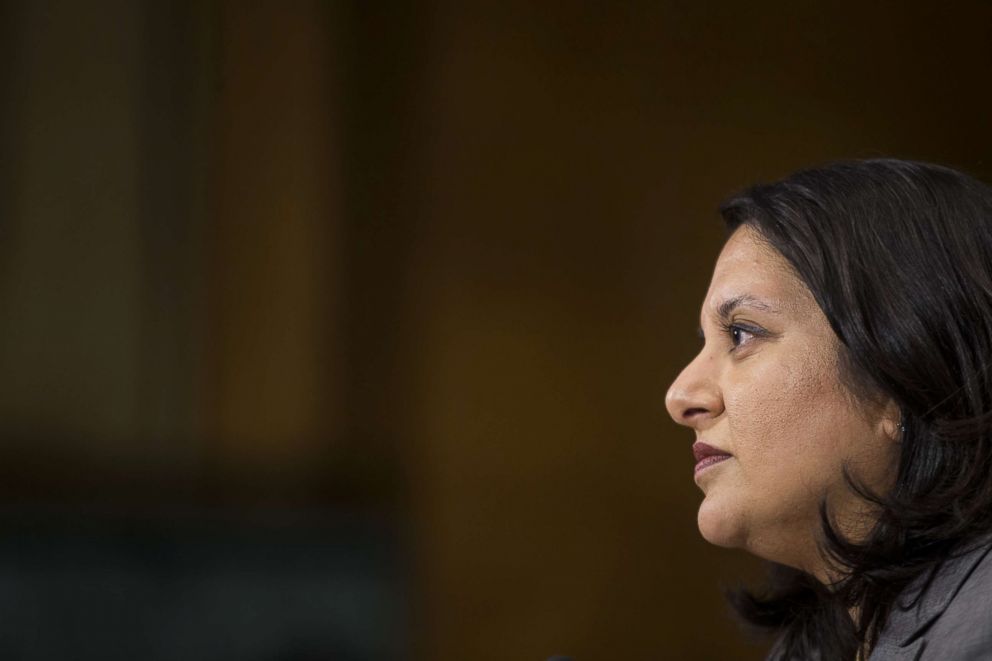 PHOTO: Neomi Rao, President Donald Trump's nominee to be a U.S. Circuit Court of Appeals judge for the District of Columbia Circuit, testifies during a Senate Judiciary confirmation hearing on Capitol Hill, Feb. 5, 2019.