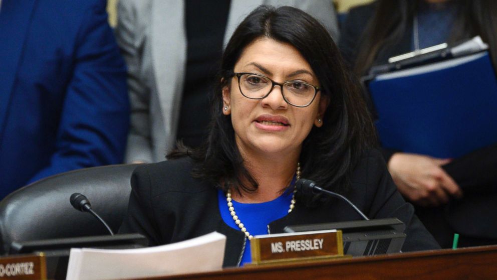 PHOTO: Congresswoman Rashida Tlaib speaks as Michael Cohen, former lawyer for President Donald Trump, testifies before the House Oversight and Reform Committee on Capitol Hill in Washington, D.C., on Feb. 27, 2019.