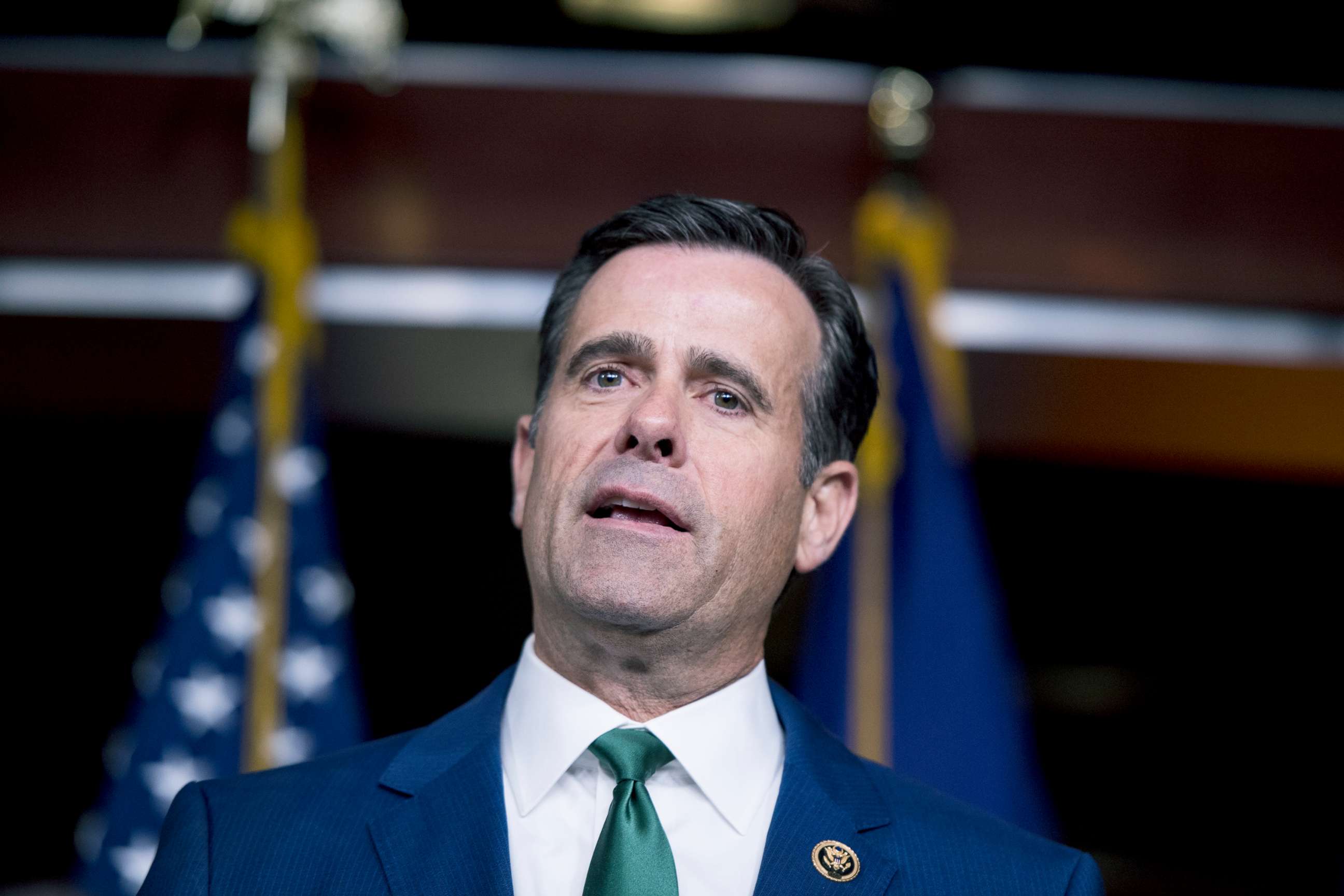 PHOTO: Rep. John Ratcliffe, R-Texas, speaks during the House GOP post-caucus press conference in the Capitol, March 26, 2019.