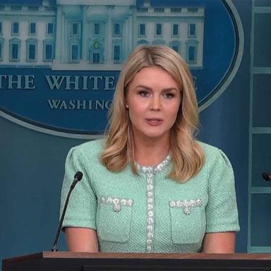 When asked if she can reassure Americans that there's not going to be a recession, White House press sec. Karoline Leavitt says losses in the stock market are a "snapshot of a moment in time."