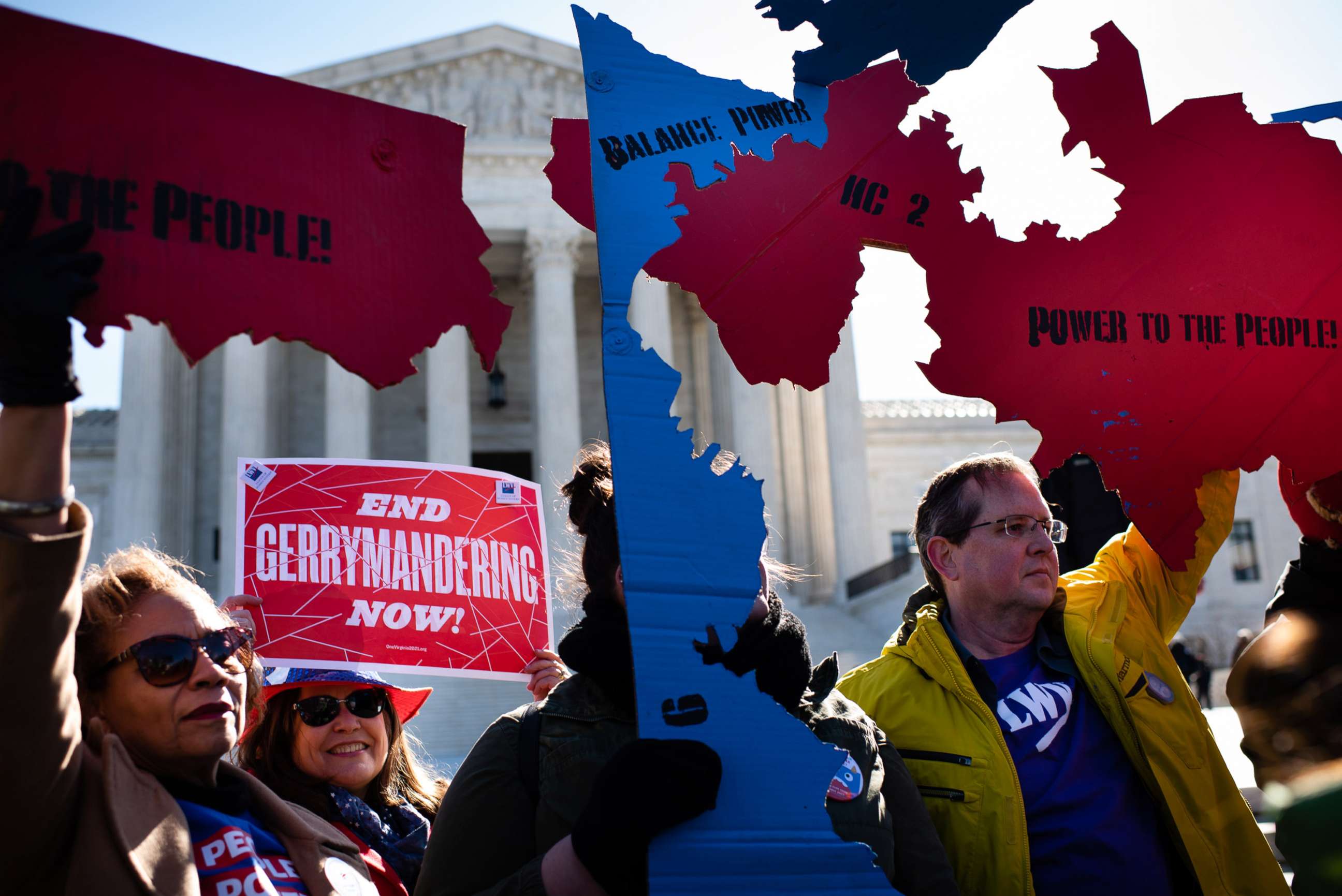 PHOTO: A Fair Maps Rally was held in front of the U.S. Supreme Court on March 26, 2019, in Washington, D.C.