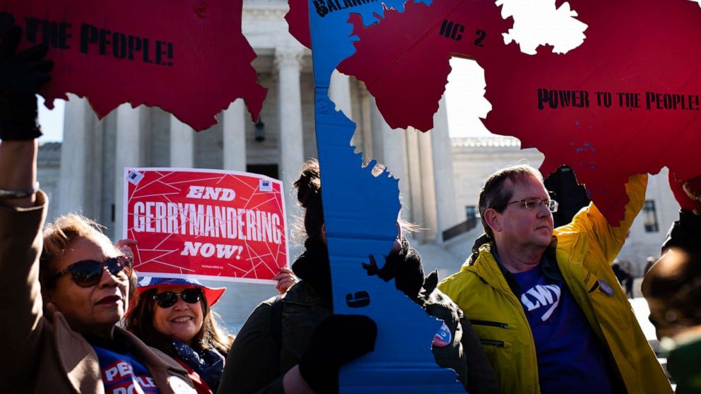 PHOTO: A Fair Maps Rally was held in front of the U.S. Supreme Court on March 26, 2019, in Washington, D.C.