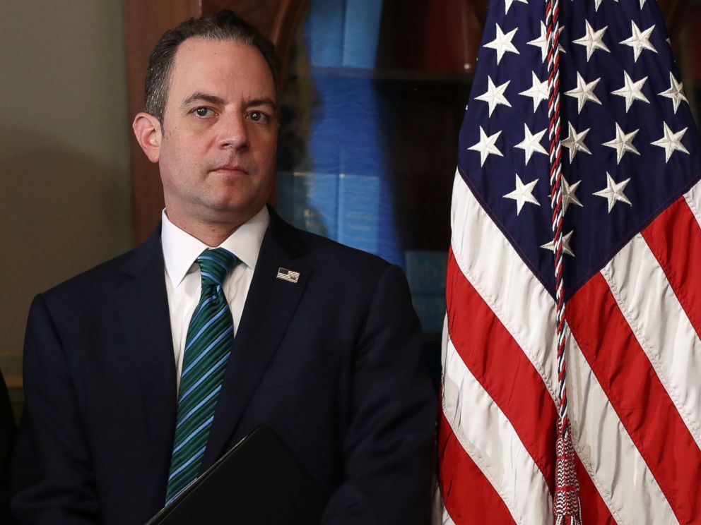 PHOTO: White House Chief of Staff Reince Priebus attends the swearing in ceremony for Nikki Haley as the U.S. Ambassador to the United Nations, Jan. 25, 2017 in Washington, D.C.