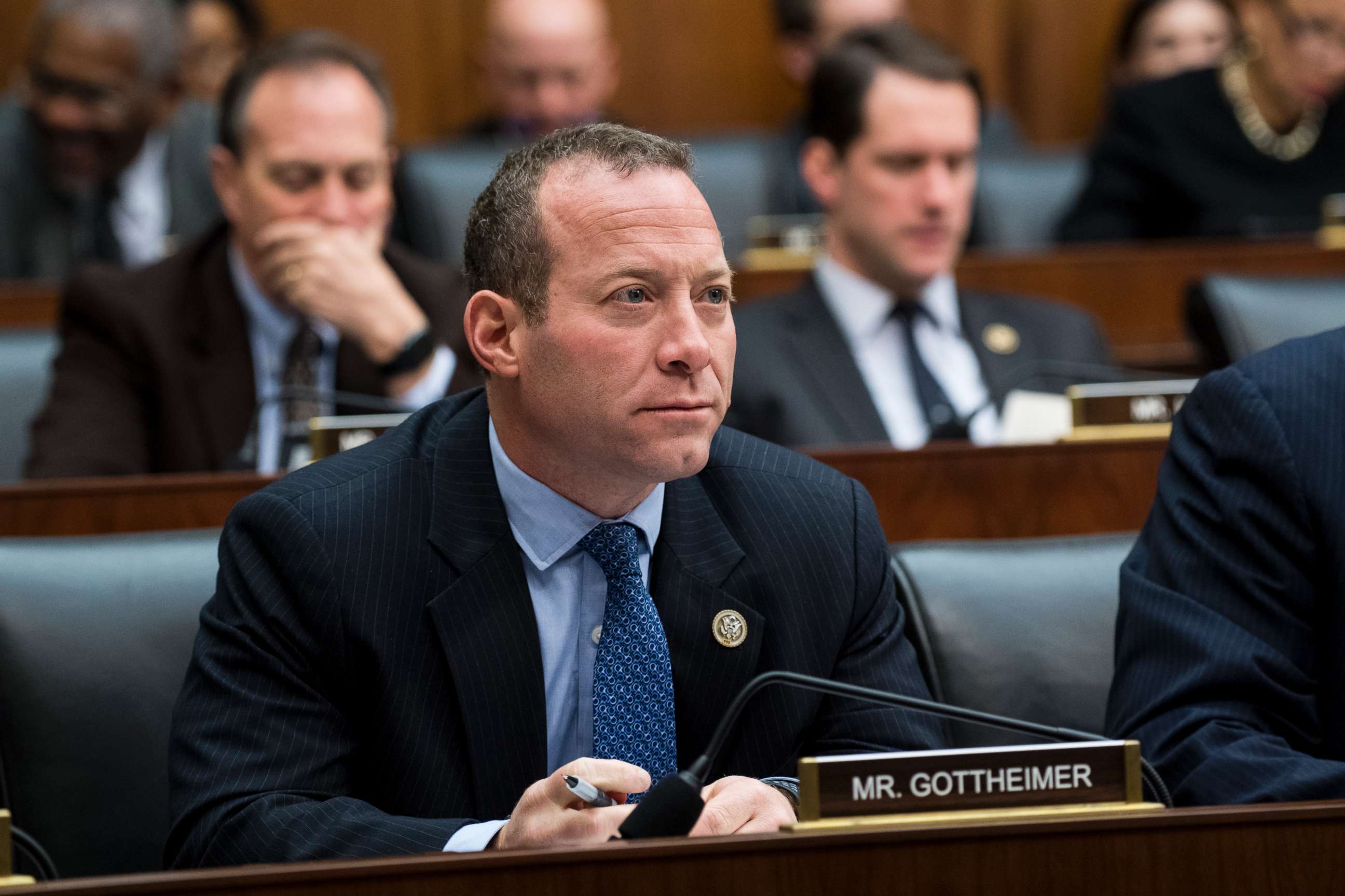 PHOTO: Rep. Josh Gottheimer participates in the House Financial Services Committee meeting to organize for the 115th Congress on Feb. 2, 2017. 