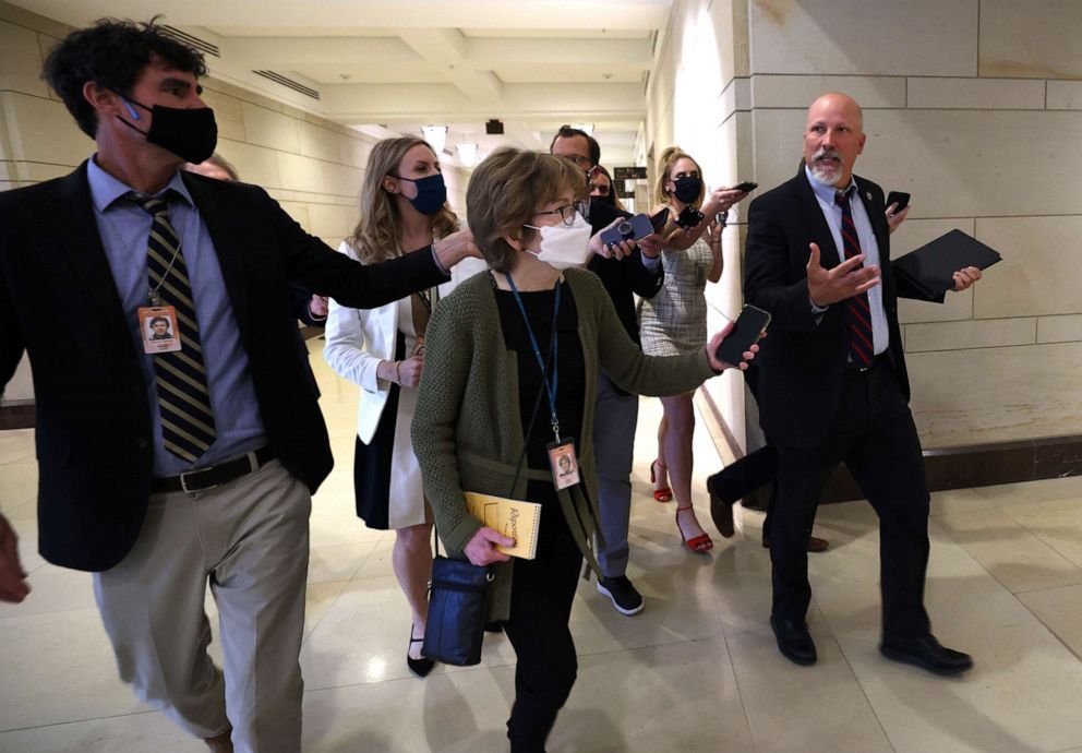 Rep. Chip Roy, R-Texas, speaks to reporters as he leaves a House Republican caucus candidate forum held to replace outgoing conference chair, Rep. Liz Cheney, R-Wyo., at the Capitol on May 13, 2021