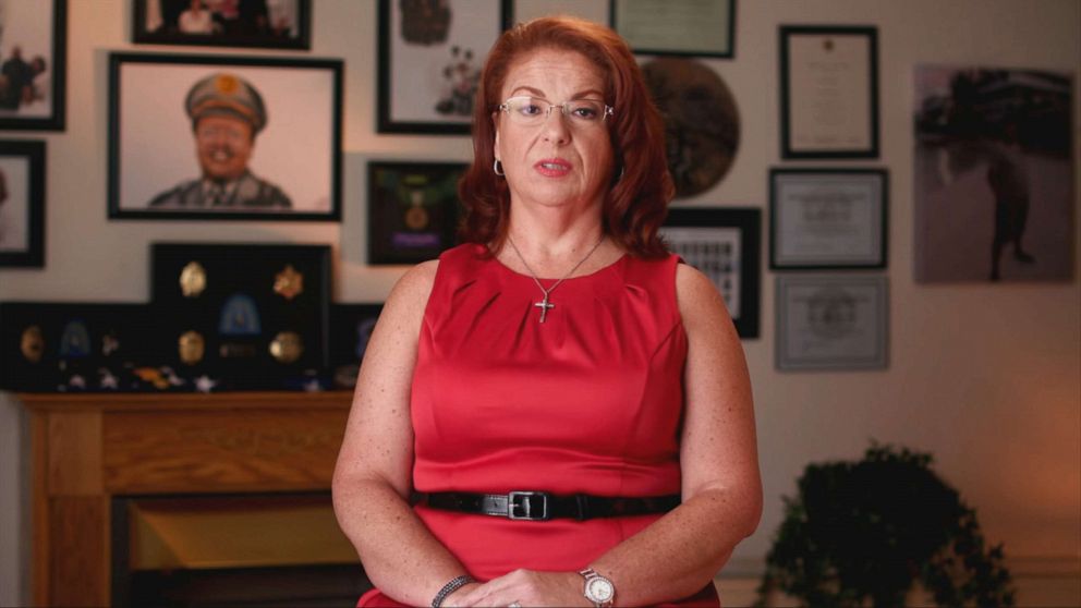 PHOTO: Ann Dorn, widow of retired St. Louis Police captain David Dorn, speaks in a video aired during the fourth night of the 2020 Republican National Convention, Aug. 27, 2020.