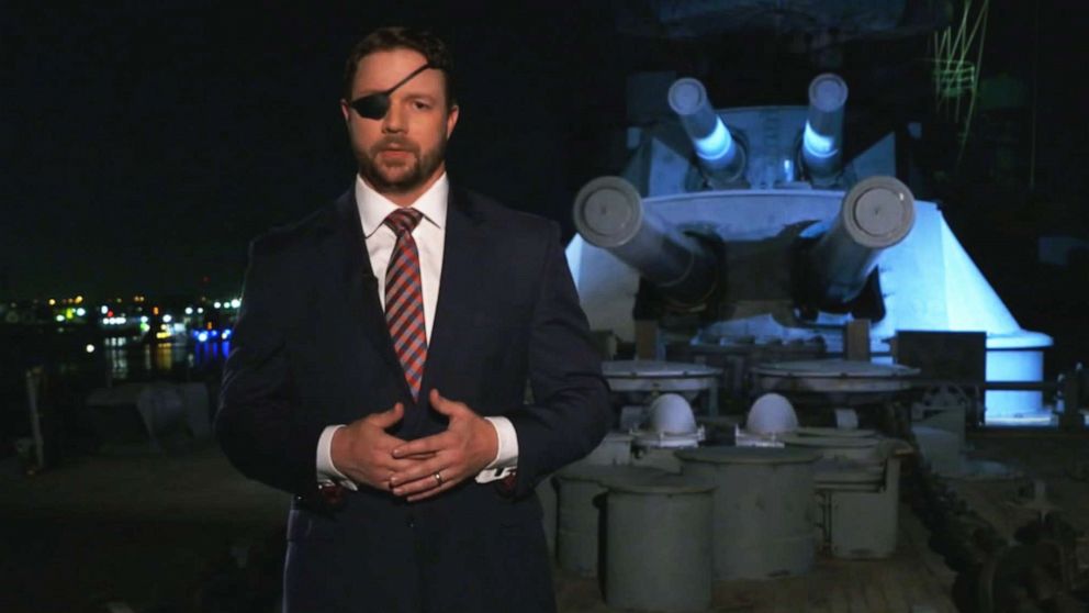 PHOTO: Rep. Dan Crenshaw speaks during the third night of the 2020 Republican National Convention, Aug. 26, 2020.