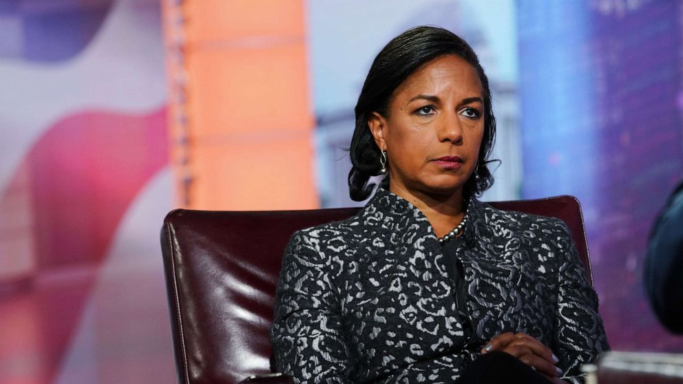 PHOTO: Susan Rice is seen during a Bloomberg Television interview in New York, on Oct. 8, 2019. Rice discussed her book "Tough Love."