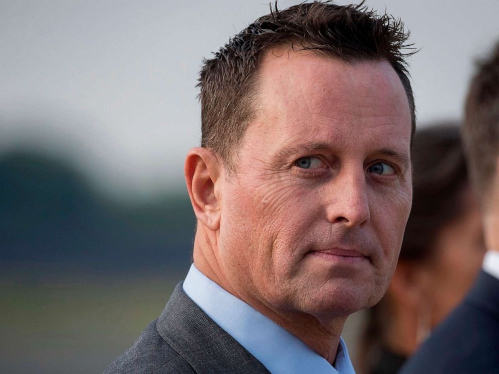 PHOTO: US ambassador to Germany Richard Grenell awaits the arrival of Secretary of State Mike Pompeo at Tegel airport in Berlin, May 30, 2019.