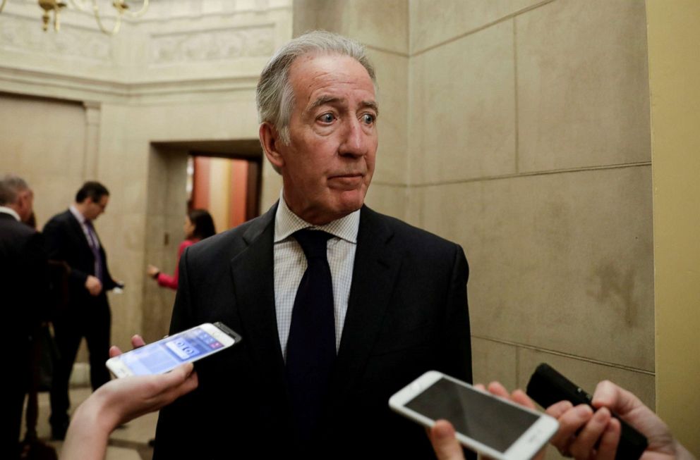 PHOTO: House Ways and Means Committee Chairman Richard Neal discusses his request to IRS Commissioner Charles Rettig for copies of President Donald Trump's tax returns as he talks to reporters at the U.S. Capitol in Washington, April 4, 2019.